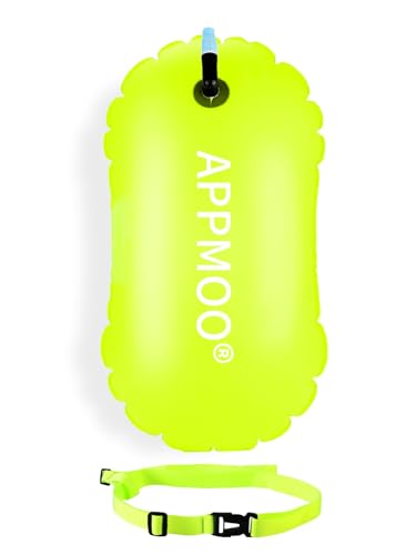 Open Water Swim Buoy with Waterproof Phone Pouch - Safety Float for Swimmers