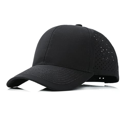 Quick Dry Trucker Hat for Men & Women, Laser Cut Mesh Baseball Cap for Outdoor Sports, Running, Workouts