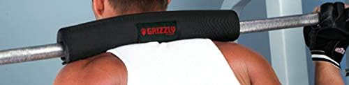 Grizzly Fitness 15" Premium Bar Pad for Weight Lifting (One Size) , Black