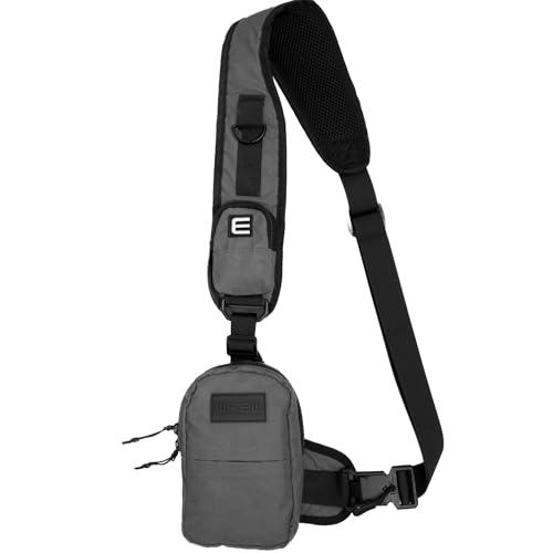Grey Mini Sling Bag for Men and Women Crossbody Travel Backpack with Adjustable Shoulder Straps