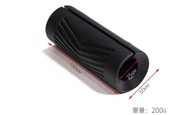 ACTIVPRO Power Grips, Dumbbell Barbell Grips, Top Grade Silicone, Biceps & Forearms Builder, Big Muscles, Thick Grips, Fat Grips, Strength Training (Black)