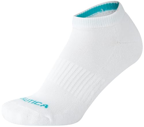 Nautica Women's No Show Socks - Moisture Wicking Low Cut Ankle Socks 12 Pack