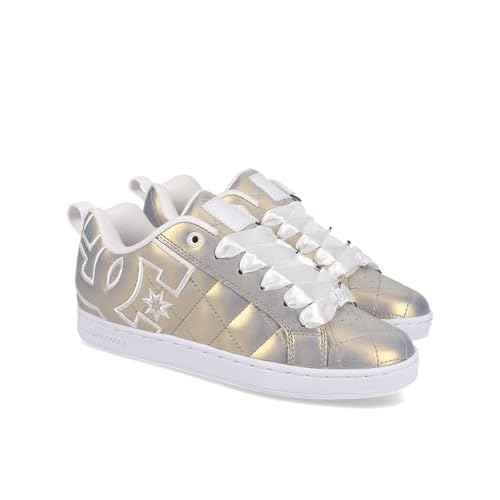 DC Shoes Women's Court Graffik Sneaker, LT. Gold, 5