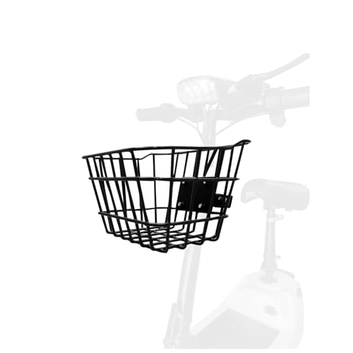 Small Front Basket for Teen Scooters & Electric Scooters - Rust-Resistant with Fixed Holder - 2.5gal Capacity Fits Knee Scooters