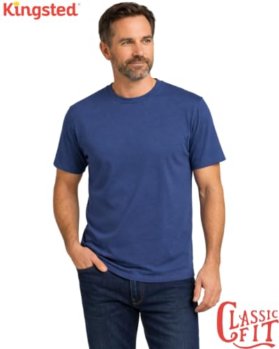 Kingsted Men's T-Shirts Large - Super Soft & Durable Crew Neck Shirt