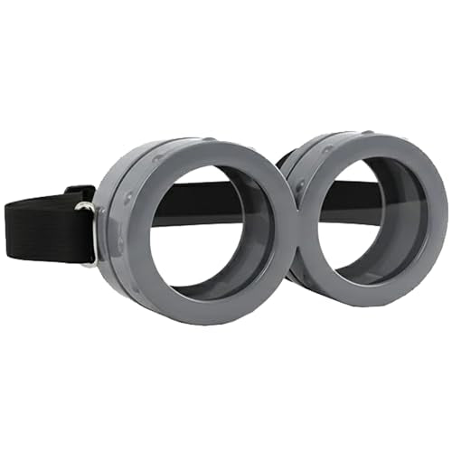 Halloween Costume Accessories for Adults: Steampunk Goggles Glasses Yellow Beanie Hat Black Gloves for Men Women Cosplay