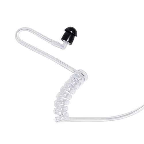 Replacement Mushroom Ear Tips for Two Way Radio Walkie Talkie Acoustic Coil Tube Earpiece Surveillance Headset. (Black)