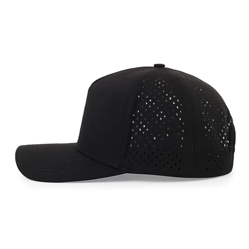 Quick Dry Baseball Cap Snapback Trucker Golf Hat for Men Women - One Size Black Gray Dark Gray