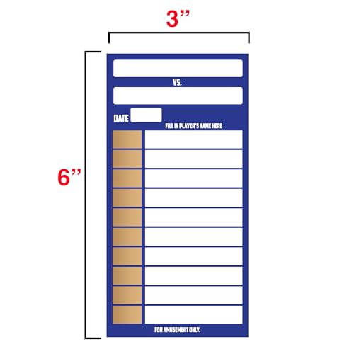 Blue Football Scratch Off Strip Cards - Super Bowl Betting Game - 100 Pack