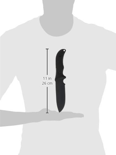 Schrade Delta Class Bedrock Sheepsfoot Fixed Blade with 10.4in Stainless Steel Blade, TPE Handle for Outdoor Survival, Camping, Bushcraft