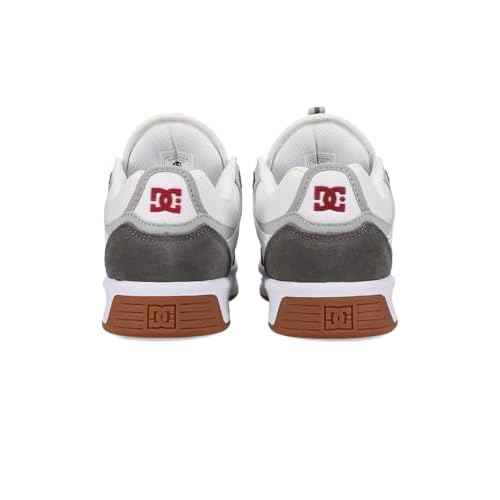 DC Men's Kalynx Zero Skate Shoe, White/RED/Grey, 8