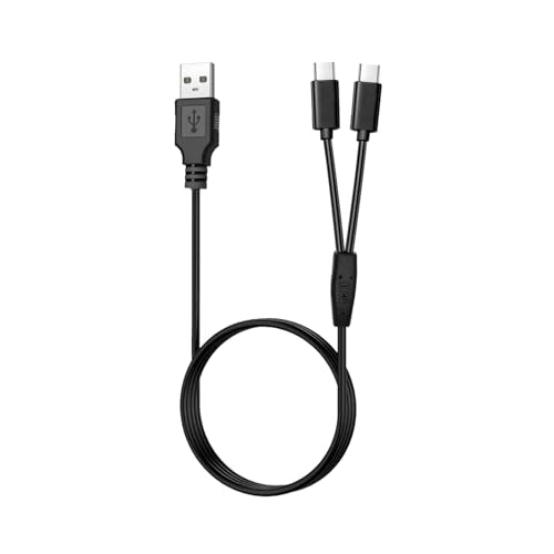 USB Charging Cable Compatible with OCOOPA/UNIHAND/ORORO Magnetic Rechargeable Hand Warmers Heated Gloves Socks Pocket Portable Hands Heater Devices Replacement 2-in-1 Type-C Dual Charger Cord