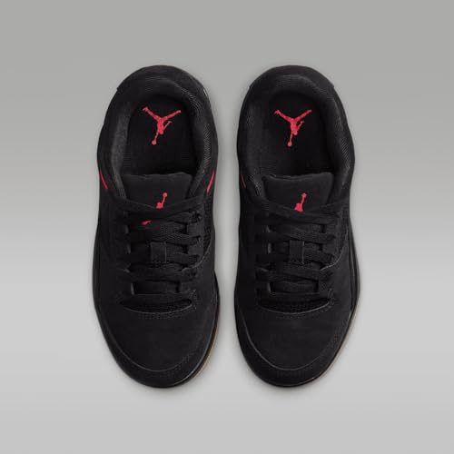 Jordan Flight Court Big Kids' Shoes (HF3333-001, Black/Gum Medium Brown/Varsity Red)