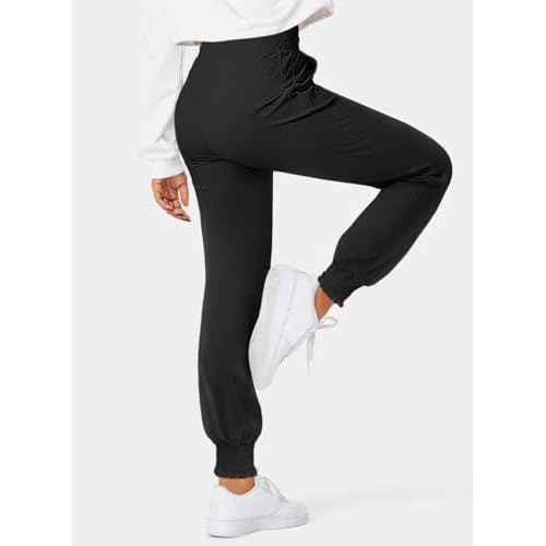 Dokotoo Womens High Waisted Lounge Joggers Elasticity Drawstring Side Pocket Casual Cuffed Casual Yoga Sweatpants