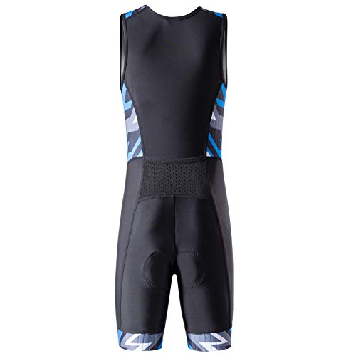 MY KILOMETRE Youth Core Triathlon Race Suit - Medium Blue for Boys Spring Training