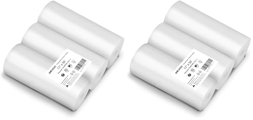 Vacuum Sealer Rolls 11x50 Inches - Pack of 6 for Food Storage & Sous Vide