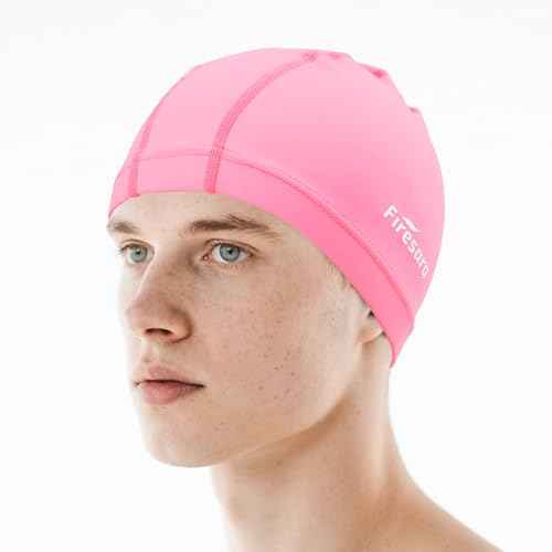 Firesara Fabric Swim Cap, High Elasticity Swimming Cap Keeps Hair Clean Breathable Fit Both Long Hair Short Hair, Swim Caps Woman Girls Men Kids One Size Hat