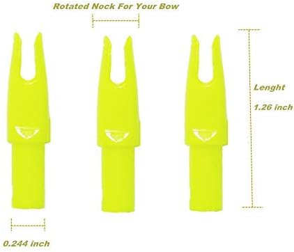 Arrow Nocks 0.246 inch Inside Diameter Inserts 6.20mm 60 Pack for Archery Standard Size(0.244" to 0.246") Arrows