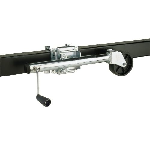 Reese Towpower 74410 Round Trailer Jack, Side Mount, 1,000 lbs. Lift Capacity, Sidewind, Bolt-On, 10 Inch Travel, 6-Inch Wheel