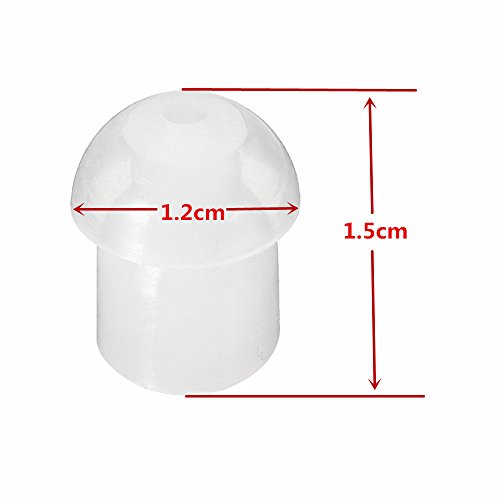 Replacement Mushroom Ear Tips for Radio Earbuds 50 pcs - Acoustic Tube Style