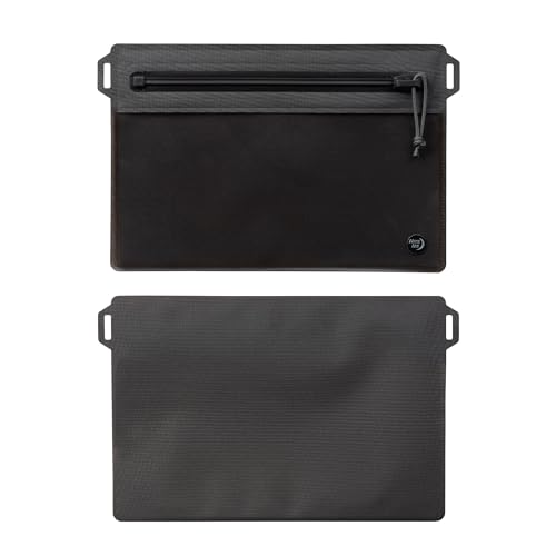 Charcoal Waterproof Travel Pouch with TRU Zip for Phone & Essentials - Medium