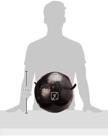 Fitness First Soft Wall Ball, 5-25 LBS, Durable Reinforced for Core Strength Building, Cardio