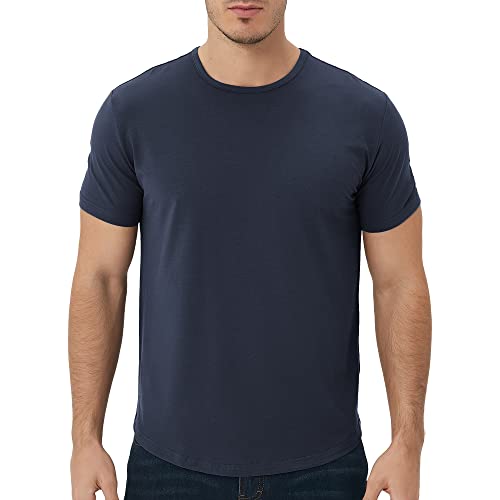 Men's Ultra-Soft Bamboo Viscose Curved Hem T-Shirt - X-Large Navy