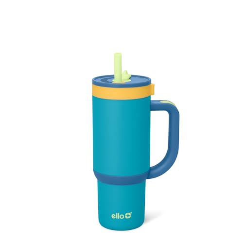 Ello Oasis 18oz Kids Insulated Stainless Steel Tumbler with Straw - Glacier