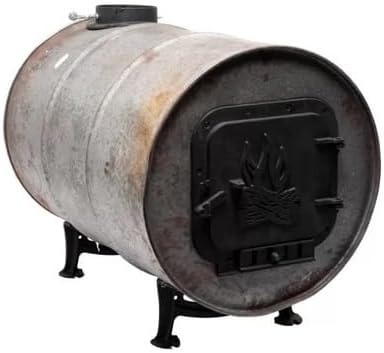 US Stove BSK1000 Barrel Camp Stove Kit, Medium, Black