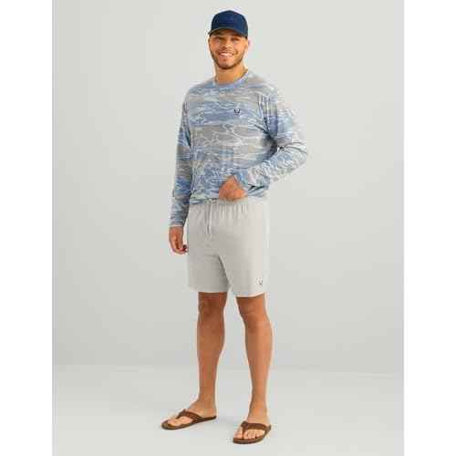 HUK Mens Leeward Short, 7" Inseam, Quick Dry Moisture Transport Breathable Shorts with Sun Protection