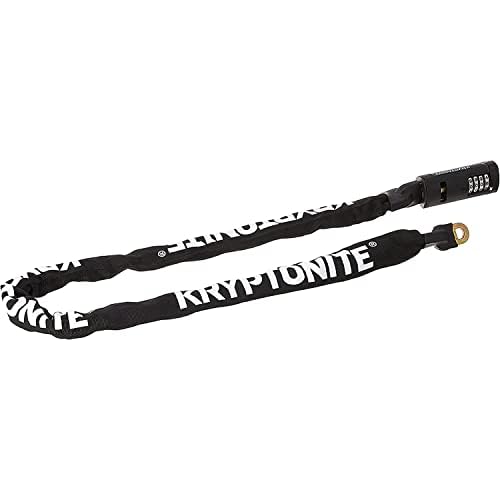 Kryptonite Keeper 712 Combo Bike Chain Lock, 4 Feet Long 7mm Steel Chain Heavy Duty Anti-Theft Bicycle Chain Lock, 4-Digit Resettable Combination Lock for E-Bike Scooter Road Mountain Bikes
