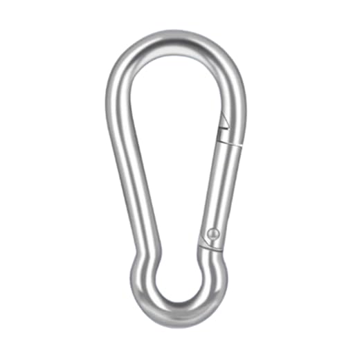 MarineNow 6x60mm Stainless Steel Snap Hook Carabiner Pack of 5 - Marine & Outdoor Use