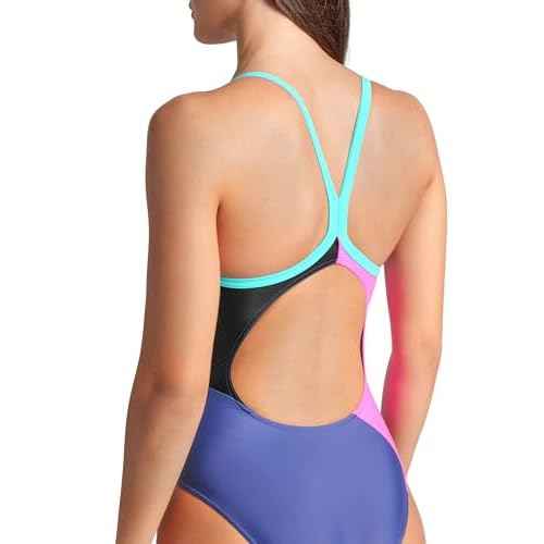 ARENA Womens Feel Women's Multi Slices Light Drop Back Swimsuit One Piece Bathing Suit