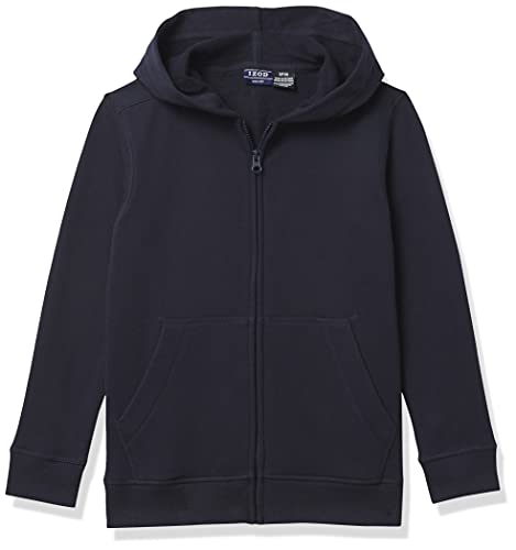Kids Navy Fleece Zip-Up Hoodie Sweatshirt - Size 14-16, Boys' Casual Outerwear