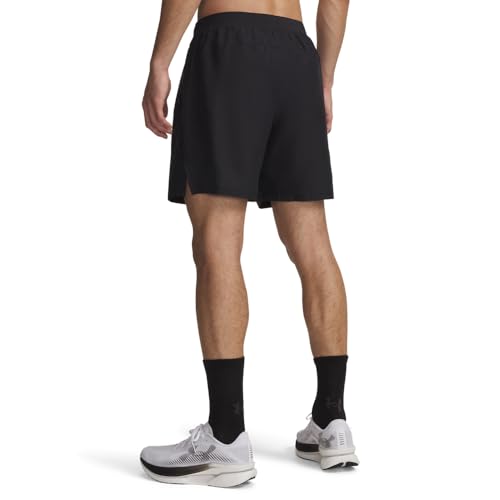 Under Armour Launch Stretch Woven 7'' Shorts - Medium, Black, Reflective
