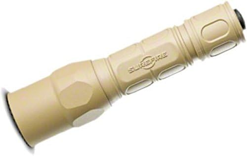 SureFire G2X Pro 600 Lumen Tactical EDC Flashlight Bundle with 4 Extra CR123A Batteries and Lightjunction Battery Case (Tan)