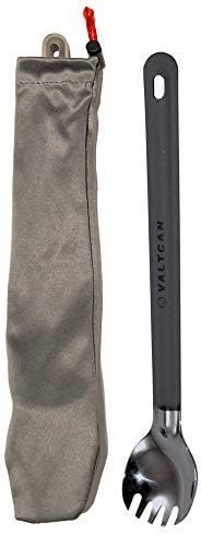 Valtcan Titanium Spork Long Handle Polished Bowl 9 inch 230mm Camping Backpacking Essential Utensil