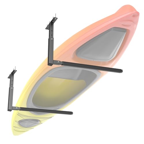 WALMANN Ceiling Kayak Storage Rack for 1 Kayak - Overhead Garage Organizer