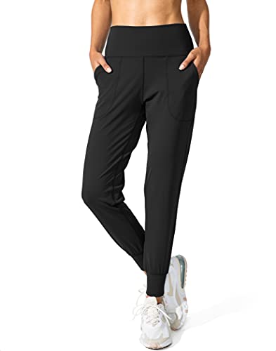 High Waisted Women's Joggers with Pockets - Loose Fit Yoga Pants for Workout & Lounge