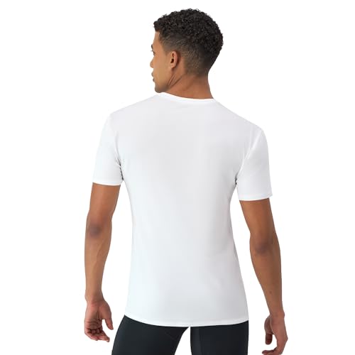 Hanes Men's Moves Mesh T-Shirt Large White Moisture-Wicking Active Tee