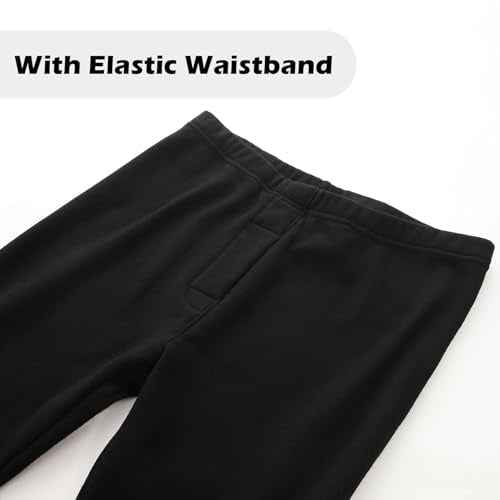 Extra Warm Cotton Thermal Pants with Fleece Lined, Long Soft Mens Thermal Underwear Bottoms for Cold Weather