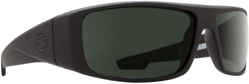 SPY OPTIC LOGAN MATTE BLACK POLARIZED PLASTIC SIGNATURE GREY LENS SUNGLASSES SHADES