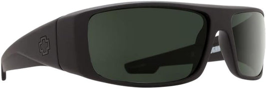 SPY OPTIC LOGAN MATTE BLACK POLARIZED PLASTIC SIGNATURE GREY LENS SUNGLASSES SHADES