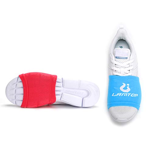 Dance Shoe Socks for Smooth Floors Over Sneakers - 4 Pairs (Black, Grey, Blue, Pink)