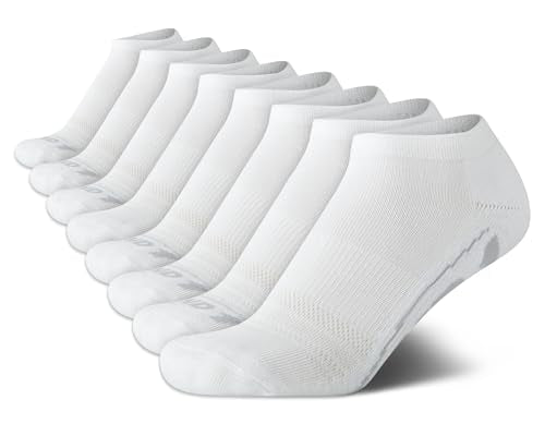 Boys Low Cut Athletic Socks 8 Pack - Cushioned, No Show, Breathable Support