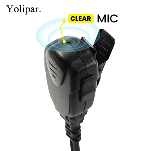 10 Pcs Surveillance Earpiece Kit for Baofeng Radio with Acoustic Tube & Mic - Compatible with Kenwood RT Series
