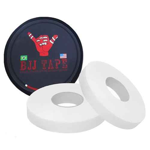 REBEL X BJJ Tape - Athletic Finger Sports Tape for Brazilian Jiu-Jitsu, 1/2 inch X 45 feet, Martial Arts, MMA, Sports Wrap, Athletic Tape, Strong Adhesive, Injury Support, 2-Pack (White)