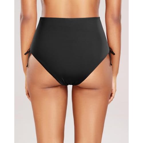 Holipick Women High Waisted Bikini Bottoms Tummy Control Swimsuit Bottoms Tie Side Bathing Suit Swim Bottom