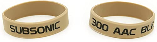 Aolamegs 300 Blackout Subsonic Magazine Marking Bands - Khaki-Black 12 Pack