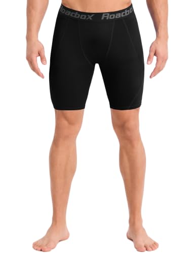 Men's Compression Shorts Large Black Performance Running Spandex Workout Underwear